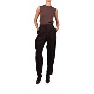 NEW PARENTEZI olympia straight leg trousers in chocolate